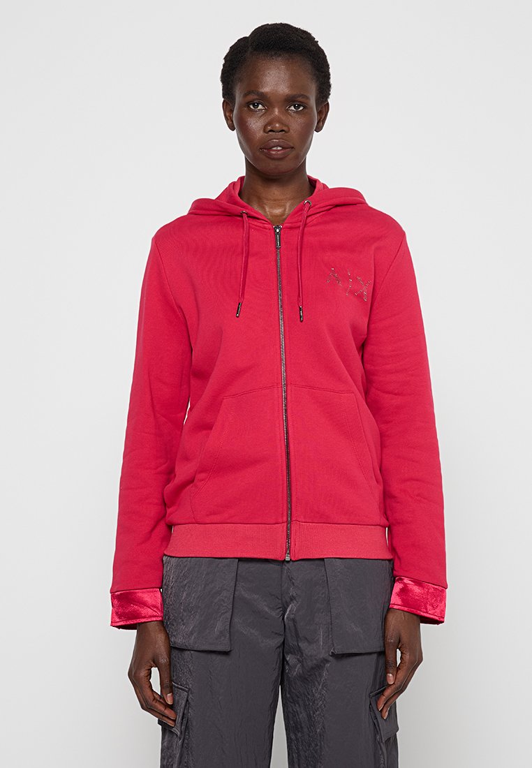 Armani Exchange Sweater met rits rood Armani Exchange Sweater met rits rood