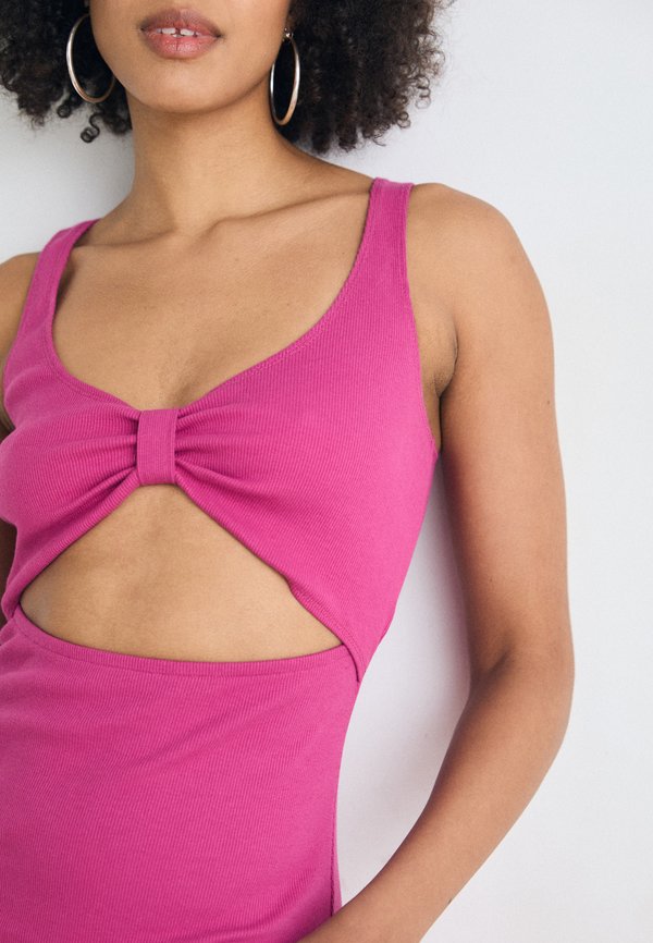 LSCN BY LASCANA MIDI DRESS - Beach accessory - dark berry2