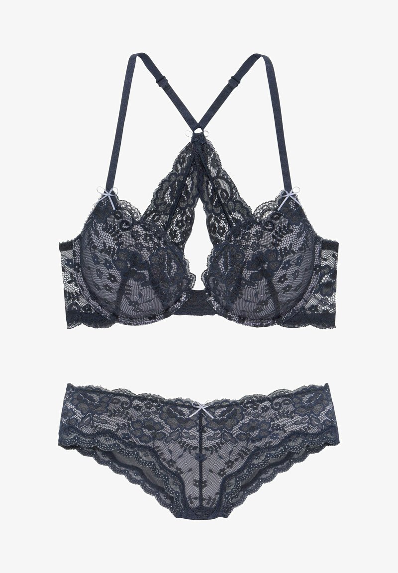 LASCANA SET - Push-up BH - nachtblau