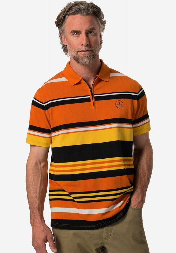 HALBARM ZIPPER - Poloshirt - dark orange