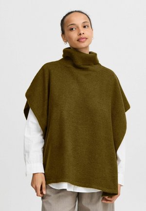 BYVIKSI PONCHO - Cape - military olive melange