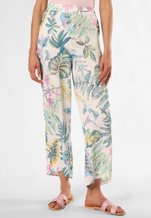 Stoffhose - weiß mehrfarbig