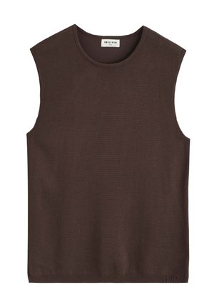 FRILIVIN T-SHIRT SANS MANCHES MINIMALISTE - Débardeur - marron