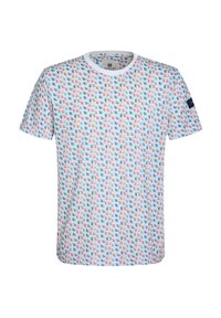 WITH GEOMETRIC OVERAL - Print T-shirt - ecru
