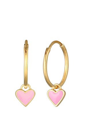 Elli VIVID HEART HOOPS - Øreringe - rosa