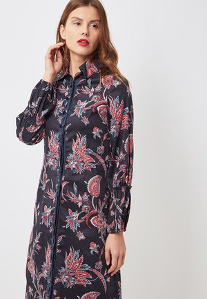 ESTAMPADO - Vestido camisero - black