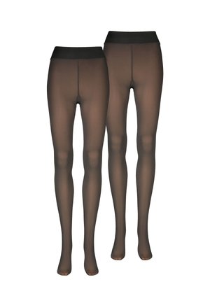WARM & TRANSPARENT STRAPAZIERFÄHIG 2-PACK - Strumpfhose - schwarz