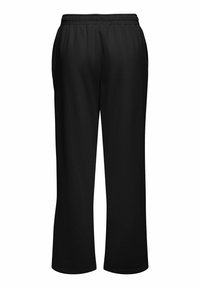 Zwarte, relaxte sweatpants met een elastische tailleband en zijzakken. Gemaakt van zacht materiaal, hebben ze een recht gesneden ontwerp.