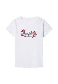Pepe Jeans MAISIE - Triko s potiskem - white