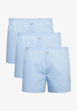 Helle blau Badehose aus leichtem Baumwollmaterial, mit elastischem Bund, ohne Taschen und in schlichtem Design, verkauft im Dreierpack.
