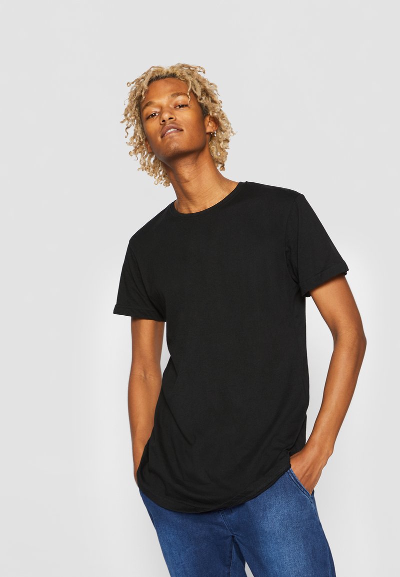 Urban Classics SHAPED LONG - Basic T-shirt - black
