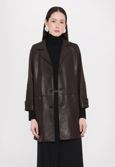 WEEKEND MaxMara PETRA - Kožená bunda - chocolate