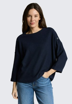 MIT KNOPF-DETAILS - T-shirt à manches longues - sky captain blue