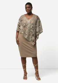 Ulla Popken SHEER LACE  - Cocktailklänning - taupe