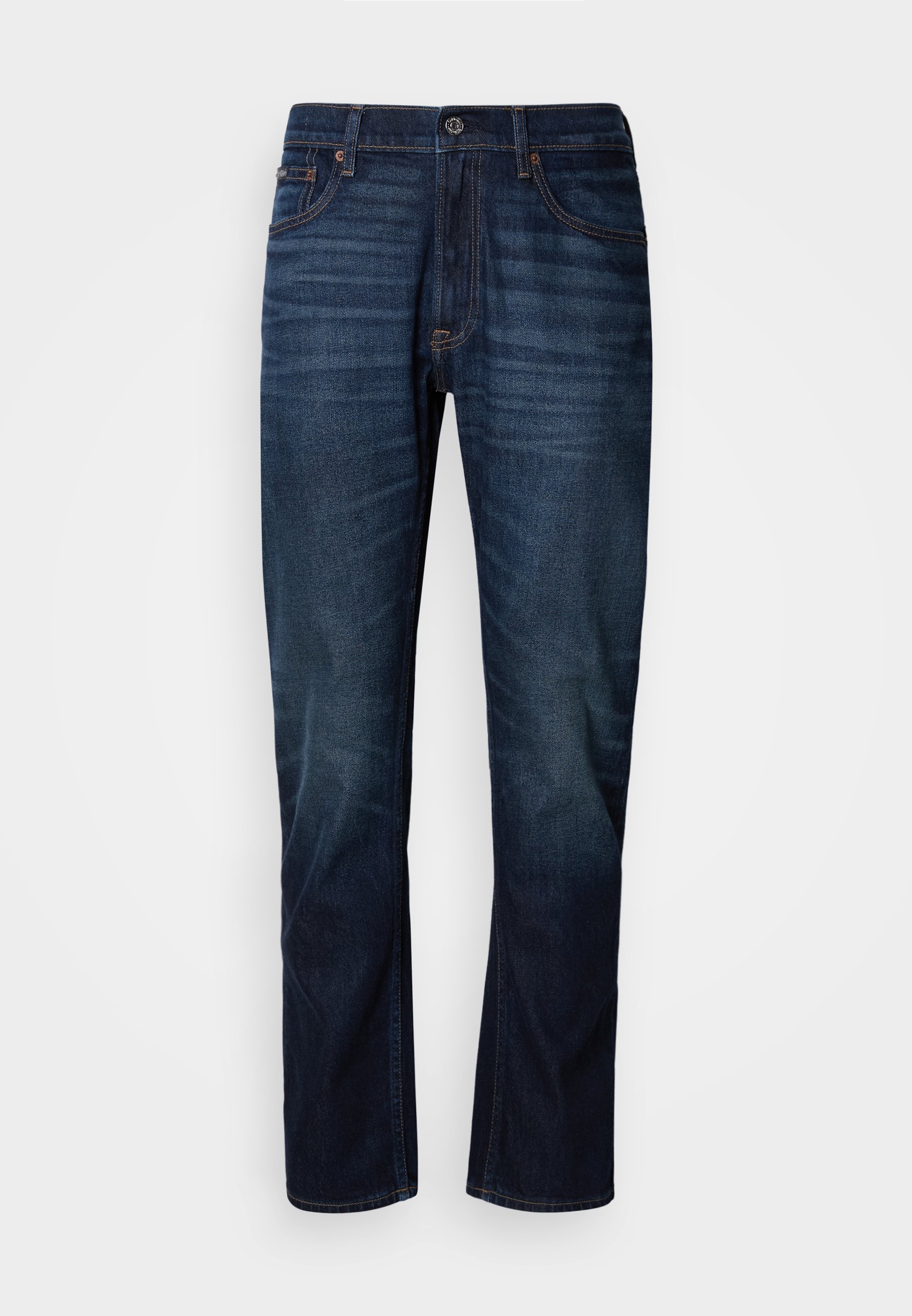 Calvin Klein SLIM STRAIGHT - Džíny Slim Fit - dark casper