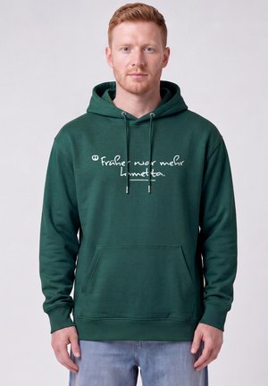watapparel, FRÜHER WAR MEHR LAMETTA UNISEX - Kapuzenpullover - glazed green