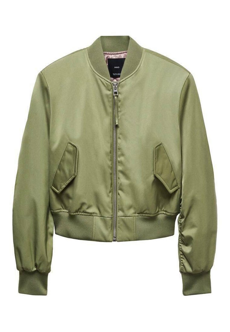 mango green bomber jacket