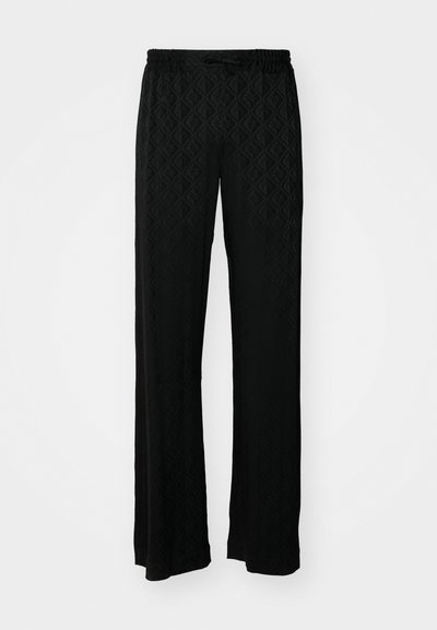 MARINE SERRE MOON SUN DRAWSTRING TROUSERS UNISEX - Stoffhose - black