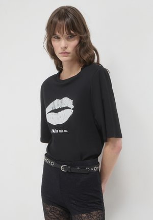 Calliope LAMINATA - T-shirt con stampa - ultrablack