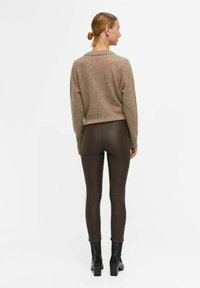 Object OBJBELLE COATED - Tajice-hlače - mottled dark brown