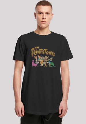 LONG CUT 'FAMILIE FEUERSTEIN THE FLINTSTONES GROUP DISTR - T-shirt imprimé - black