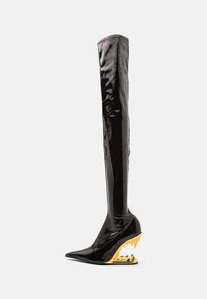 GCDS MORSO BOOTS - Laarzen met sleehak - gold
