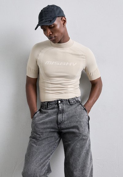 MISBHV Potiskana majica - beige