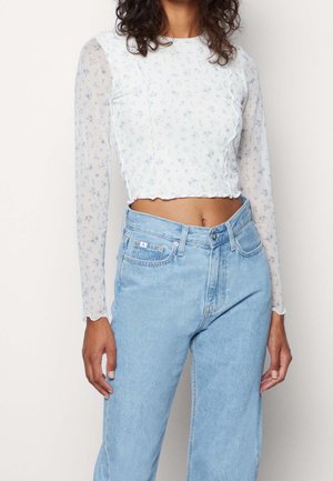 Langærmet T-shirt - white