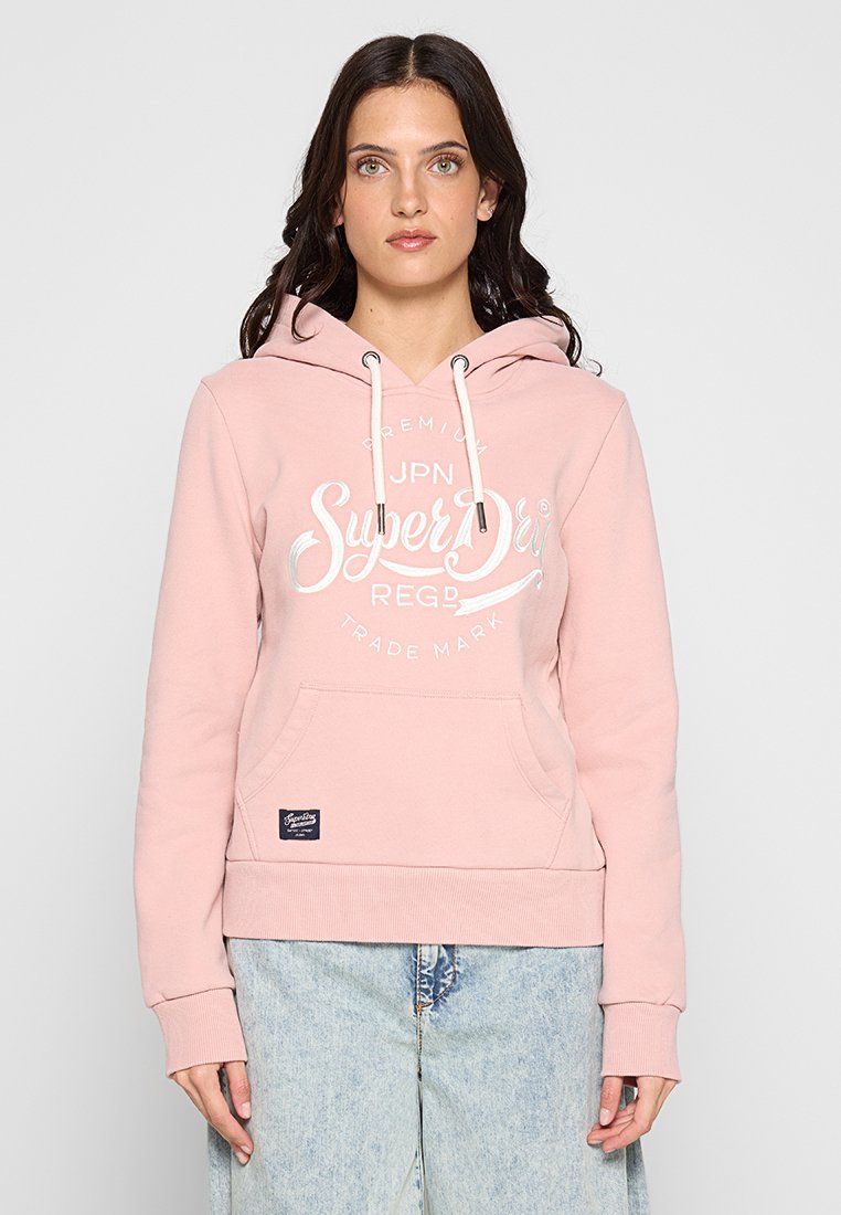 Superdry & Co Hoodie donkerroze