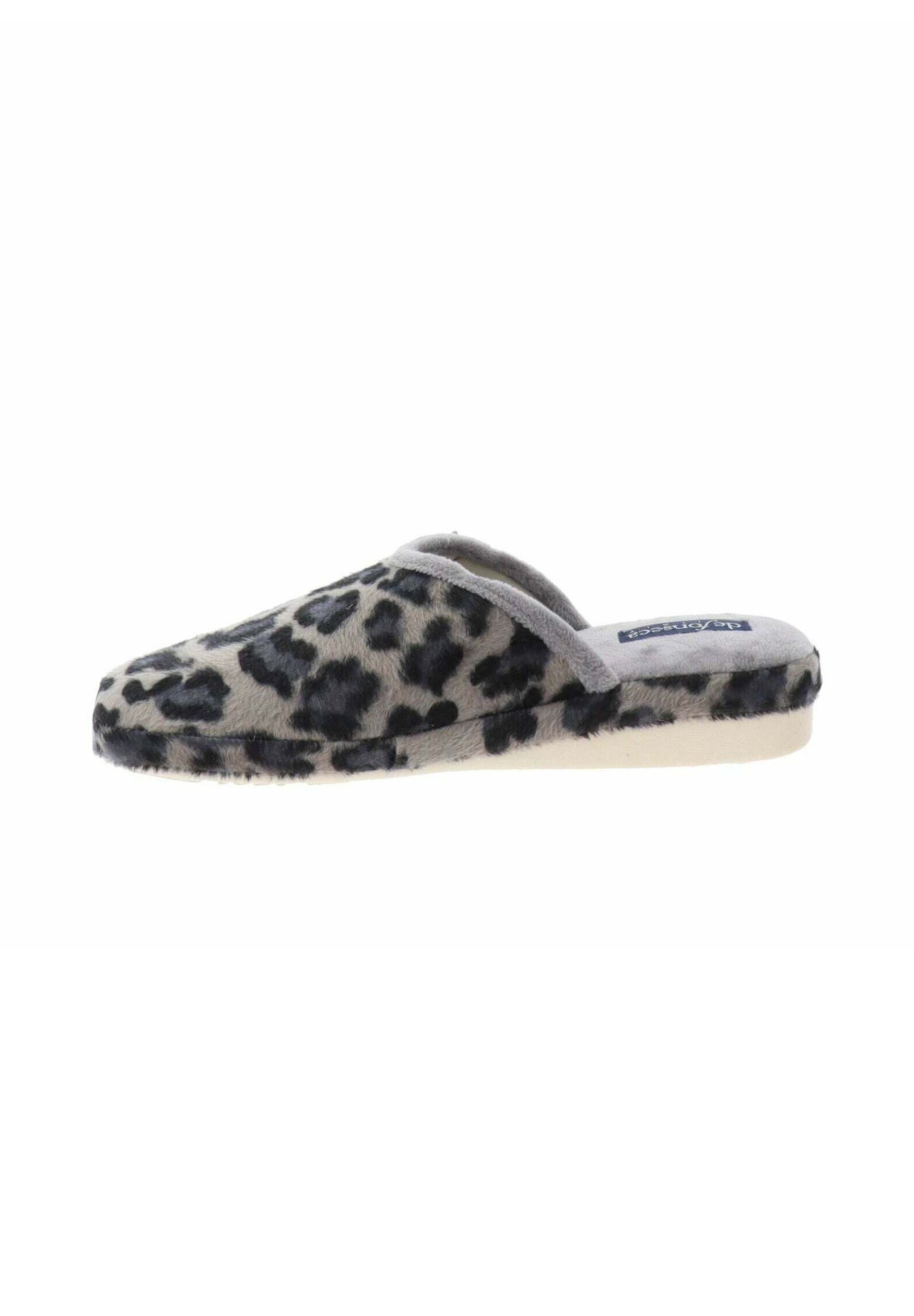 De Fonseca - Chaussons D'hiver Pour Femme, Doux Et Poilus, Motif Léopard - Chaussons Chauds Maison - 9