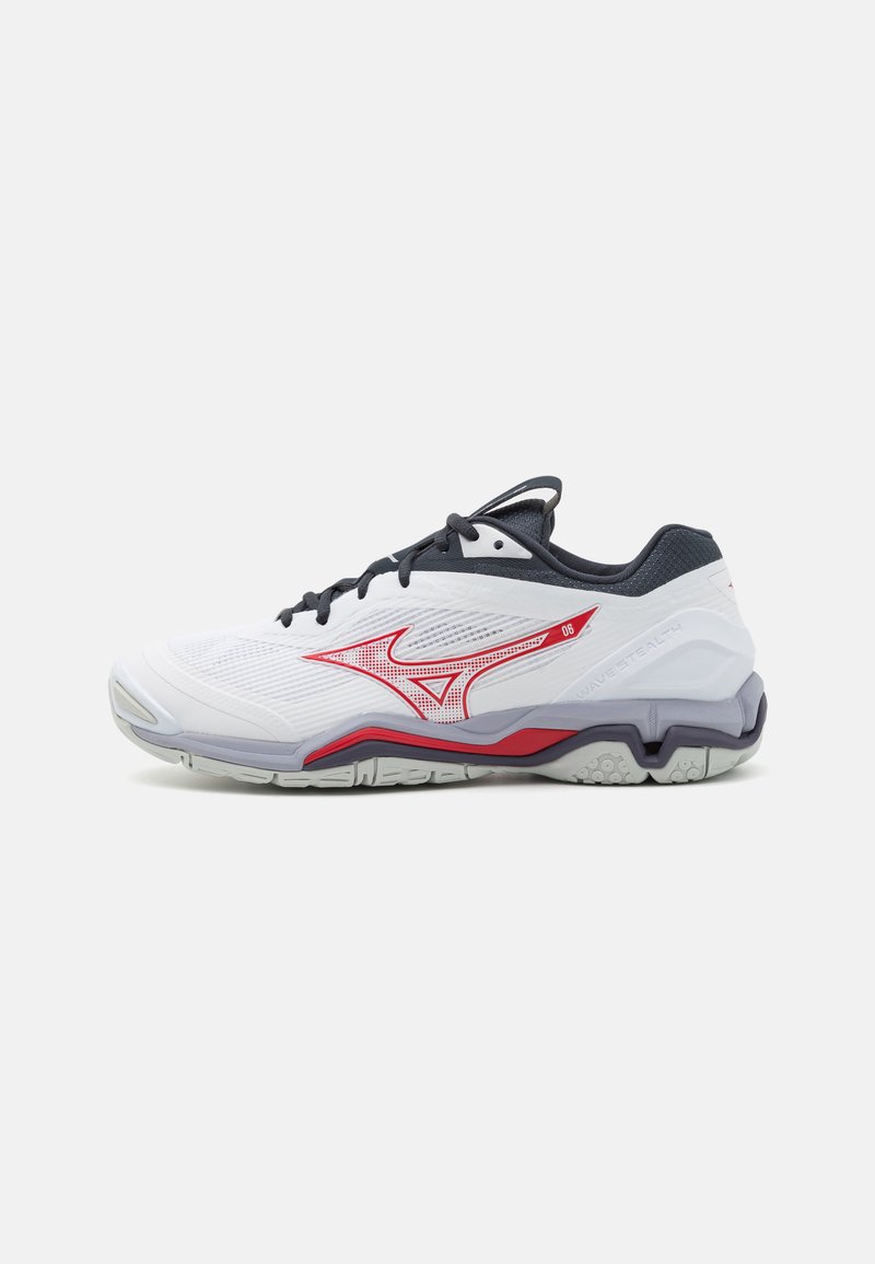 Mizuno WAVE STEALTH 6 - Handball shoes - white/salsa/black
