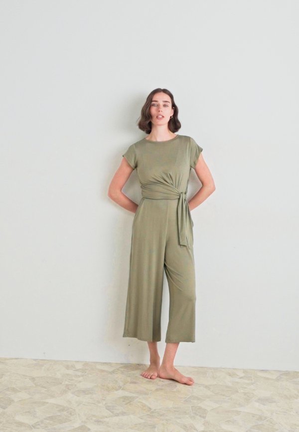 OVERALL CULOTTE FRONT TWIST - Beach accessory - khaki2