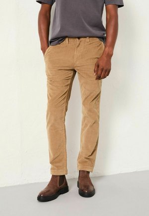 REGULAR FIT - STRAIGHT - Stoffhose - natural