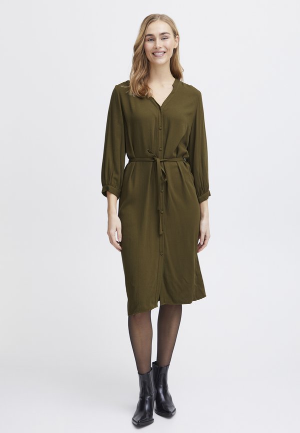 FRHAIDA - Shirt dress - dark olive4