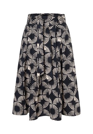 MIT PRINT - A-line skirt - black beige