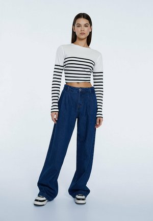 MIT BUNDFALTEN 01436458 - Široké džíny - blue denim