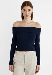 Stradivarius OFF-THE-SHOULDER  - Långärmad tröja - dark blue