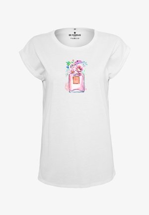 Be Famous, CLASSIC ROLL UP PARFUMNR1 - Print T-shirt - weiß