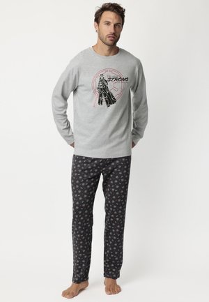 MANGA LARGA THE FORCE IS STRONG SET - Conjunto de pijama - gris jaspe