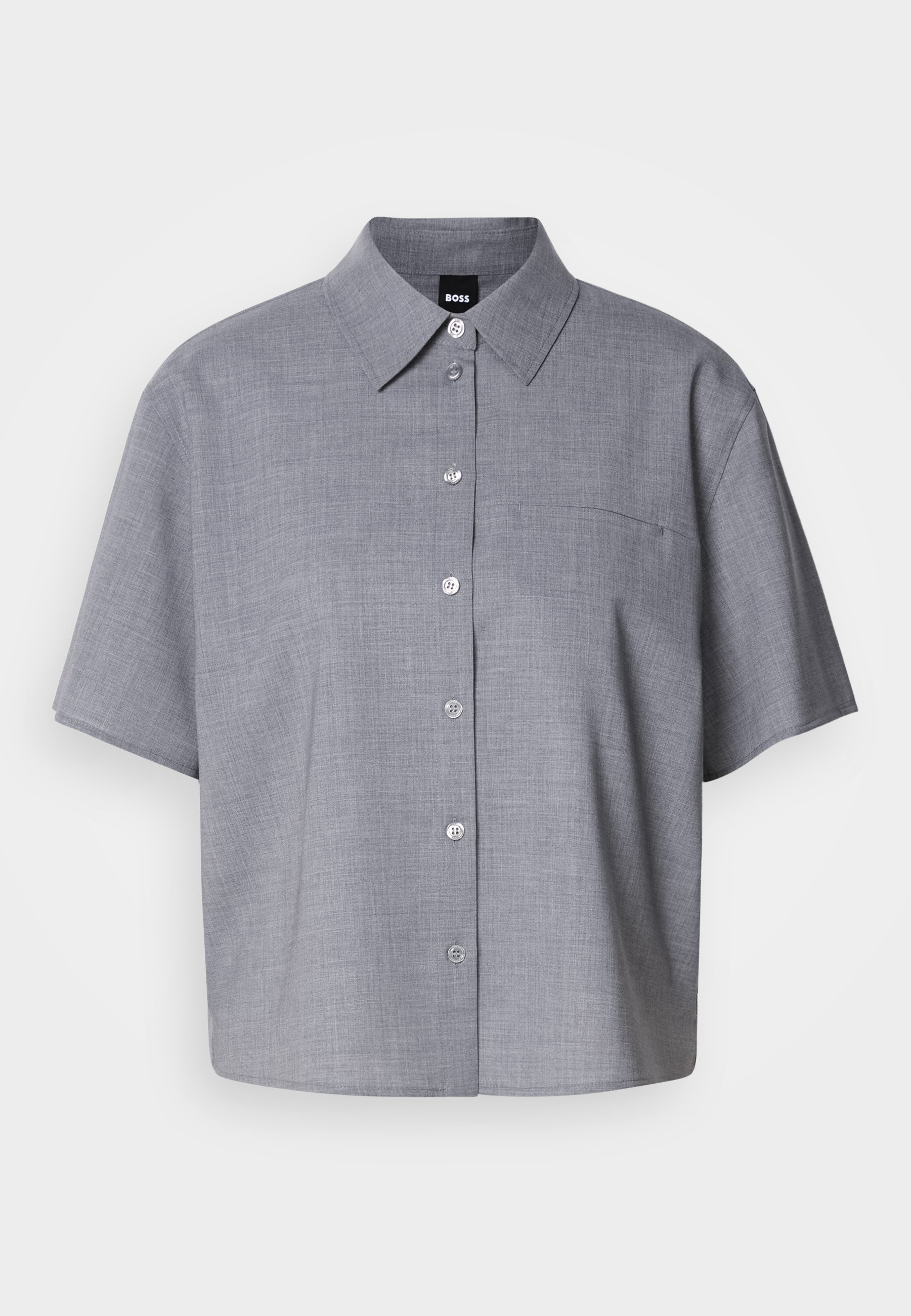 売れ筋商品|||ボス シャツ レディース トップス BULERA - Button-down blouse - dark grey BOSS BULERA - Button-down blouse - dark grey/mottled grey
