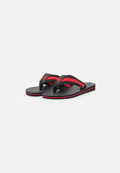 Polo Ralph Lauren VINTAGE BOLT UNISEX - Sandálias em T - black/red