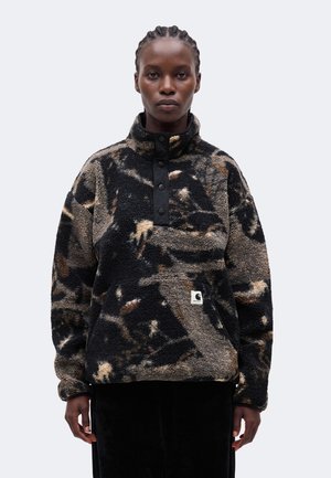 Carhartt WIP, ELLIOT HIGH NECK LINER - Pull polaire - taupe/black