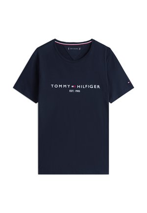 Tommy Hilfiger CORE LOGO TEE - Trükipildiga T-särk - blau