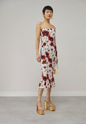 Norma Kamali STRAPLESS FISHTAIL DRESS TO MIDCALF - Sukienka z dżerseju