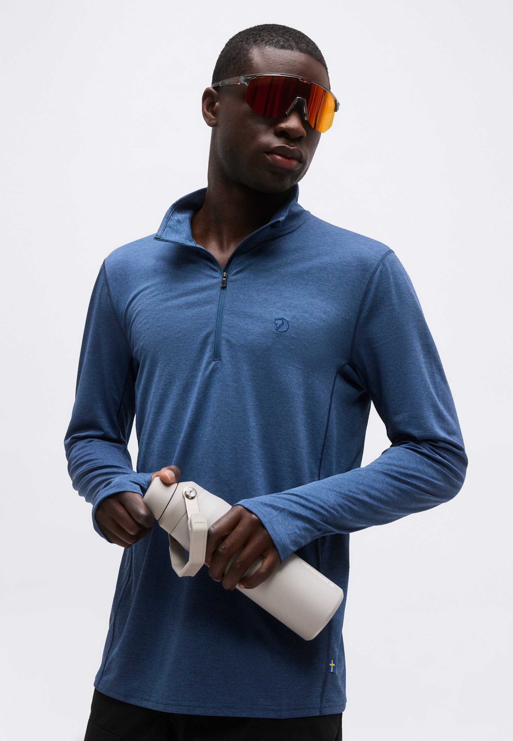 Fjällräven ABISKO DAY HIKE HALF ZIP - Longsleeve - indigo blue