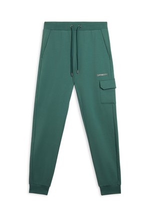 WITH CARGO POCKET AND CUFFED BOTTOMS - Pantaloni sportivi - green