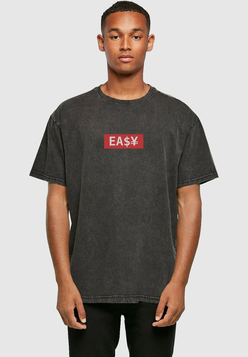 Mister Tee EASY ACID WASHED HEAVY - T-Shirt print - black