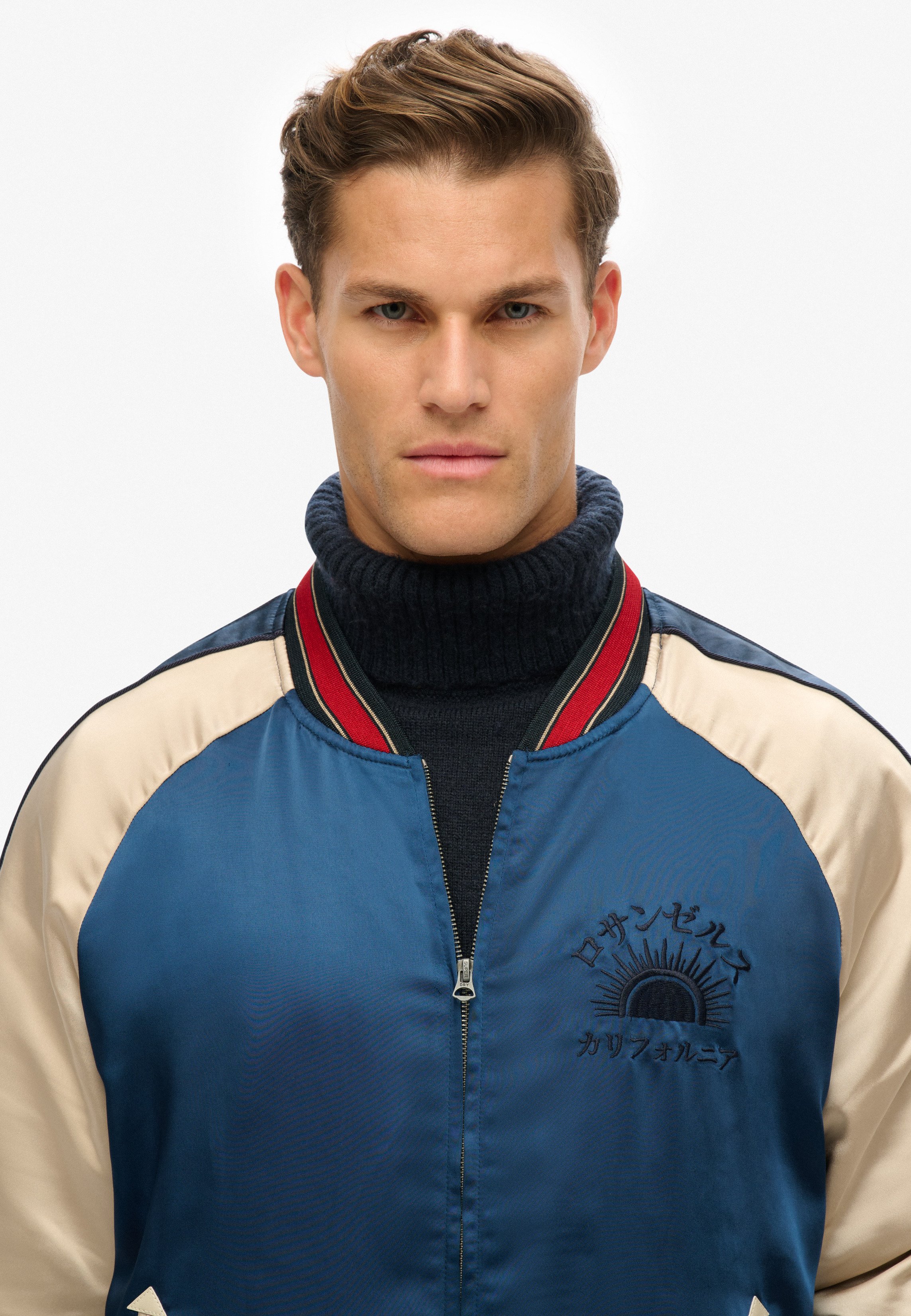 Superdry & Co VINTAGE SUKAJAN - Bomberjacke - zinc blue/dunkelblau