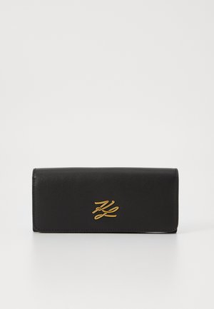 KARL LAGERFELD, AUTOGRAPH FLAP WALLET - Портфейл - black/gold