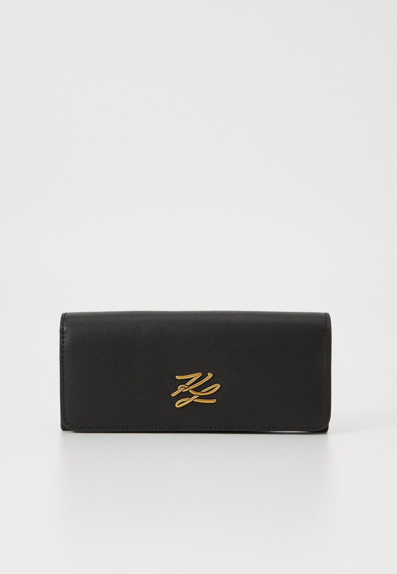 KARL LAGERFELD - AUTOGRAPH FLAP WALLET - Wallet - black/gold, Enlarge